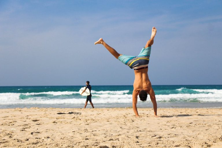 man at the beach