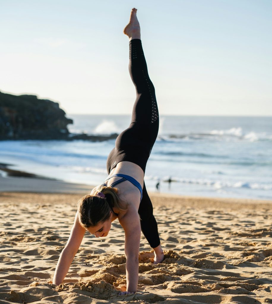 beach yoga