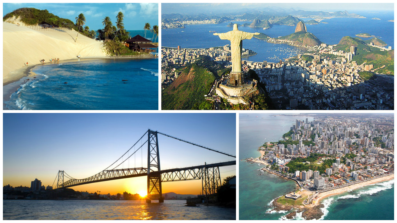 Natal, Río de Janeiro, Florianópolis e Salvador Bahía.